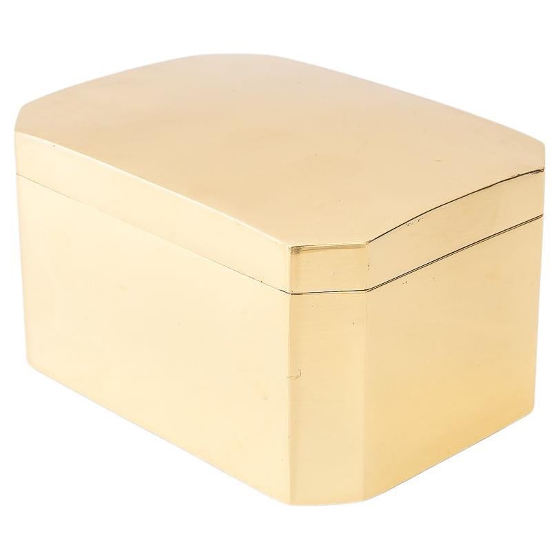 Decorative Art Deco Brass Box around 1920s For Sale