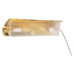Wandleuchte Messing und Lucit um 1970er