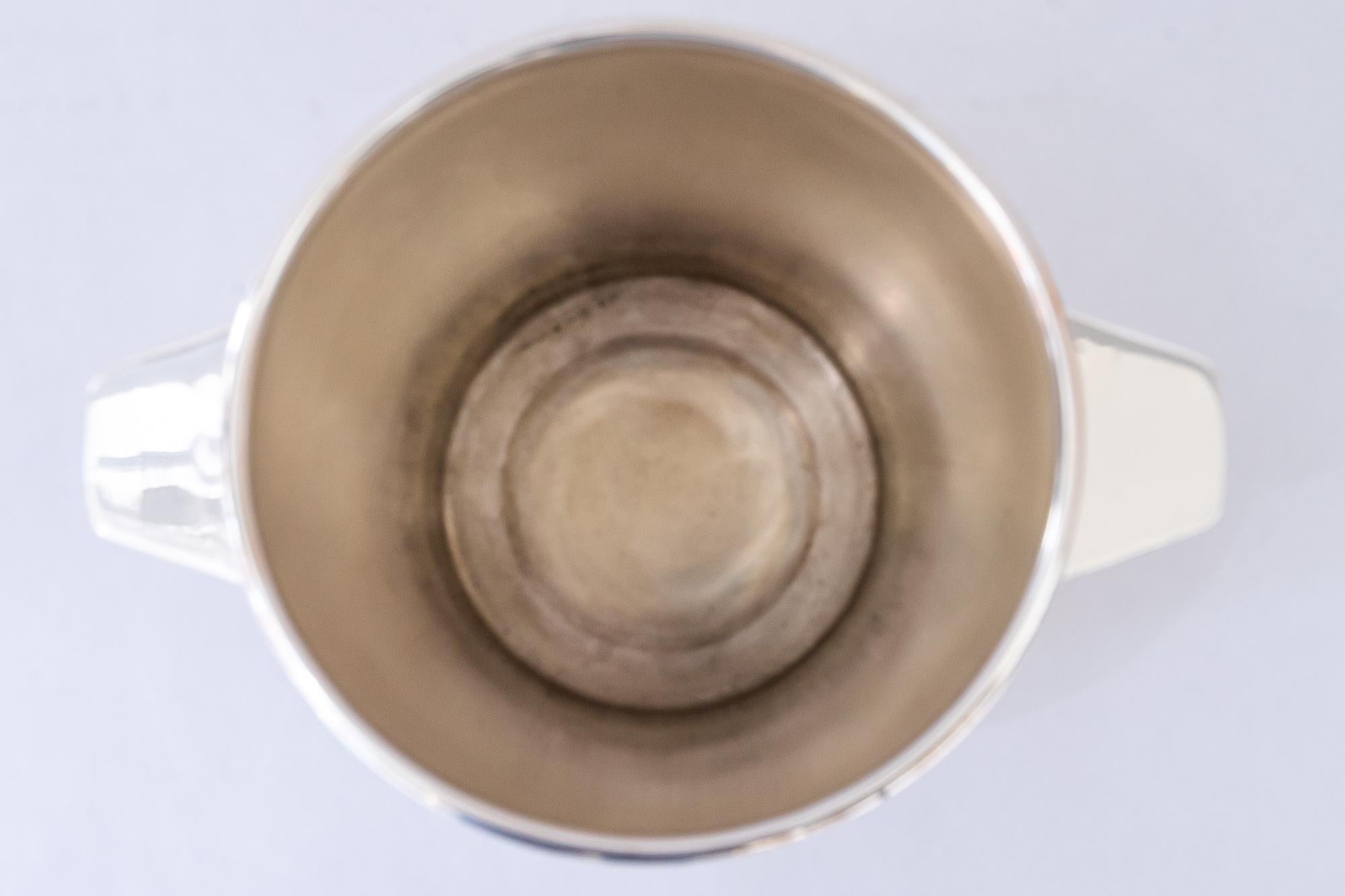 Early 20th Century Berndorf Champagne Bucket Round, 1920s 'Alpaca ' (marked by Berndorf on bottom) For Sale