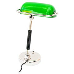 Bauhaus Swiveling nickel - plated banker table lamp germany around 1920s