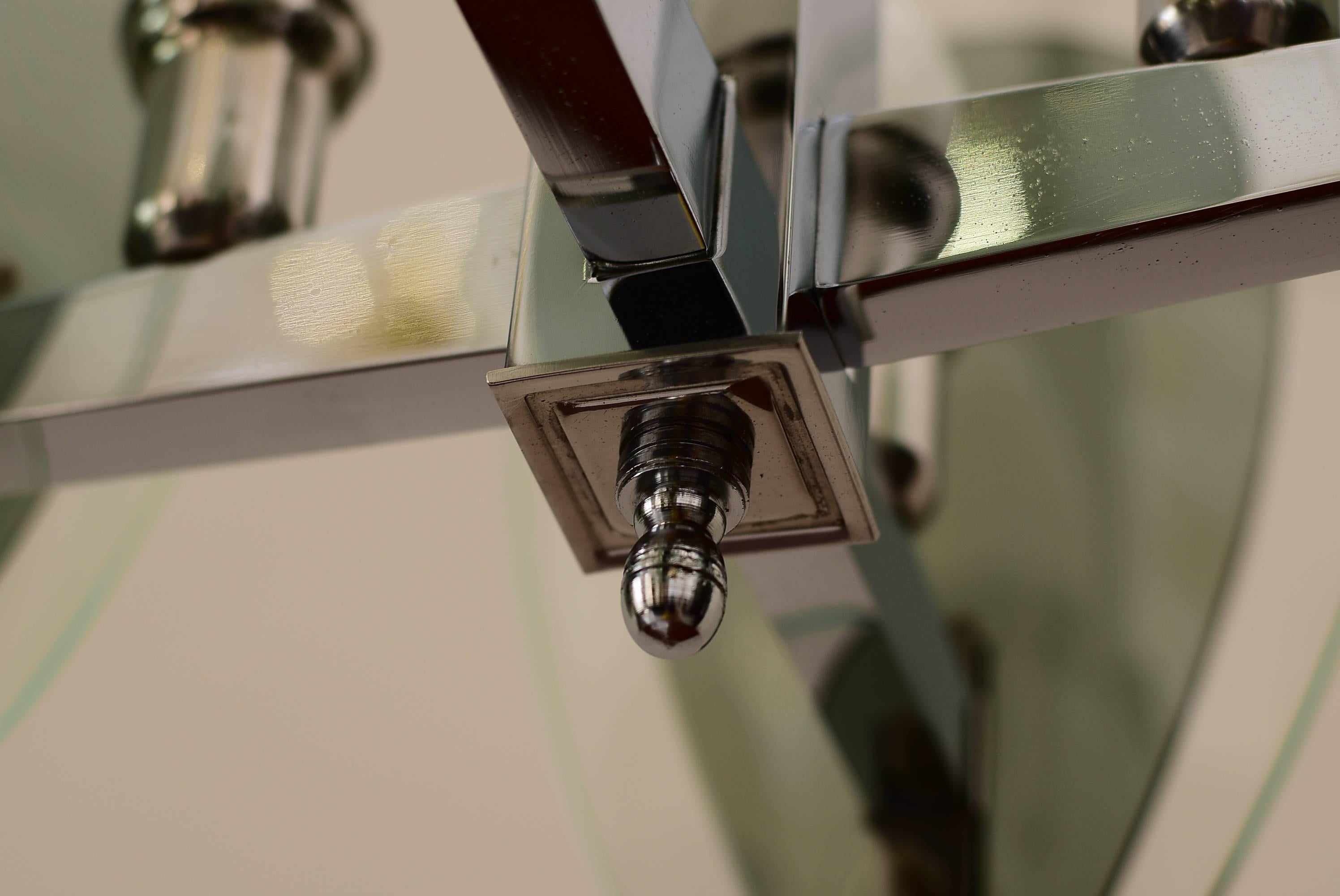 Fin du 20e siècle Lampe à suspension en verre dans le style de Fontana Arte en vente