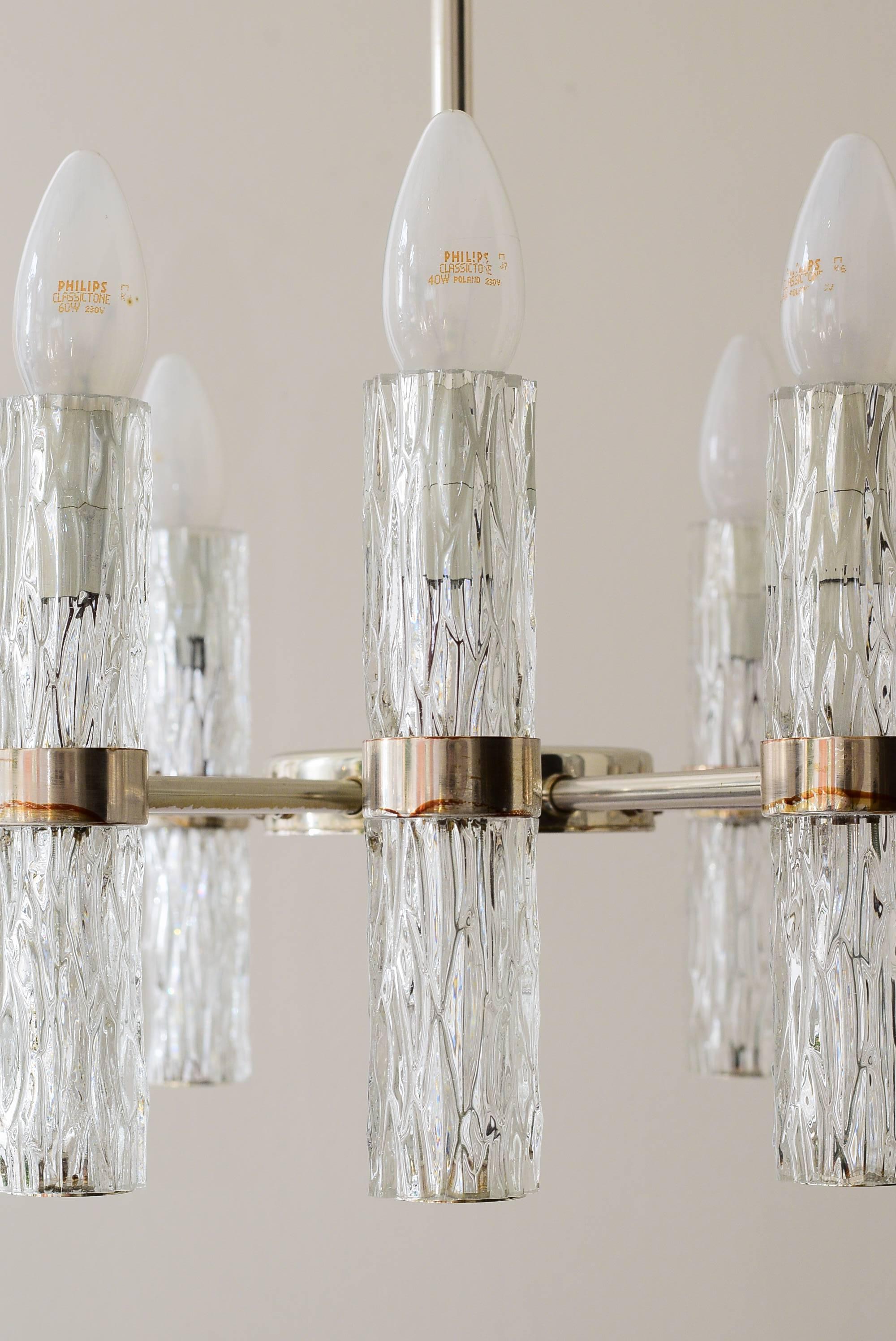 Mid-Century Modern 12-Arm Venini Chandelier For Sale