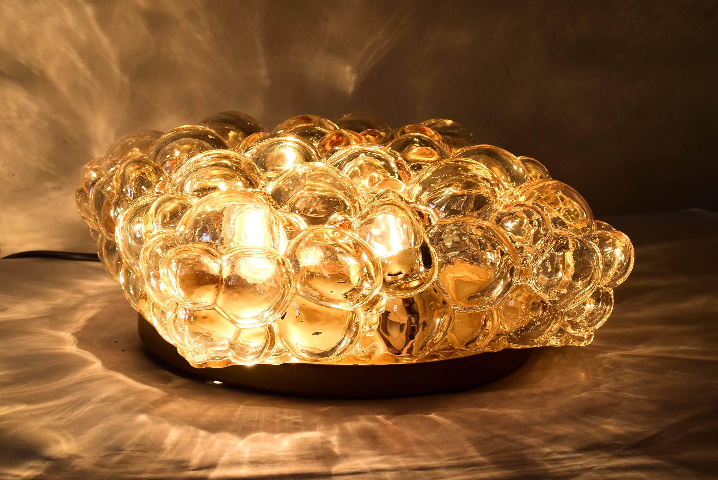 German Nice Champagne Bubble Glass Sconce by Helena Tynell