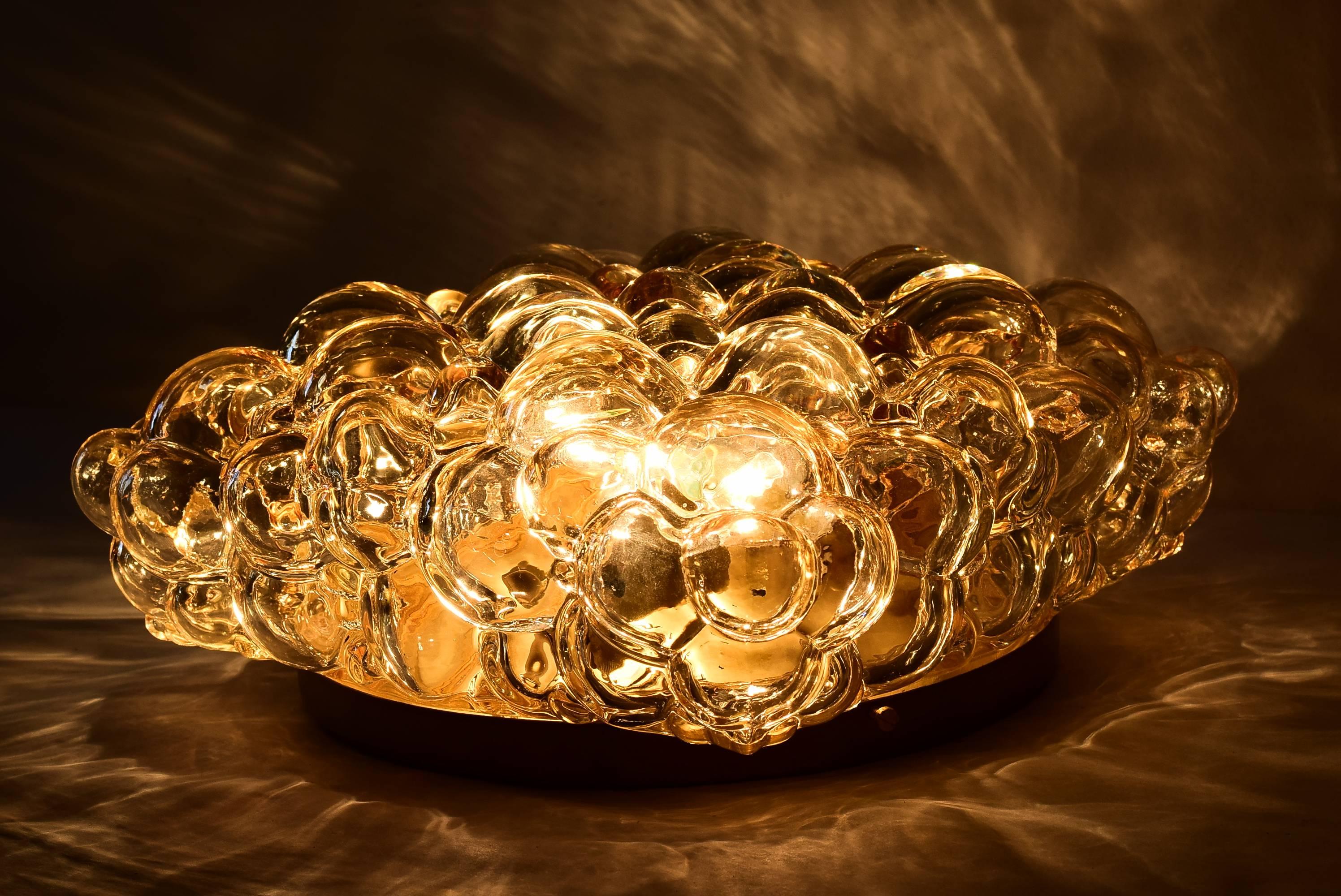 Mid-20th Century Nice Champagne Bubble Glass Sconce by Helena Tynell