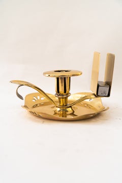 Portable Art Deco candle holder with Matchbox holder around 1920s