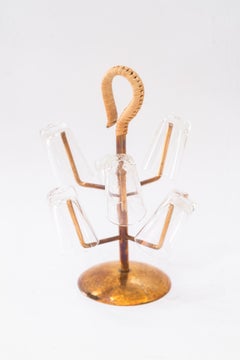 Porte-verre en laiton pour petits verres, Vienne, vers les années 1950