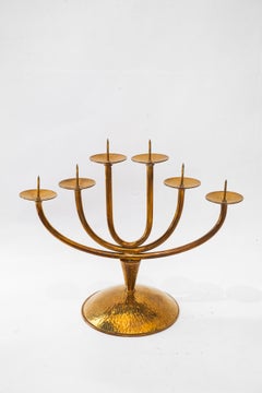 Brass candle holder vienna around 1950s