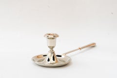 Portable Art Deco Alpaca candle holder around 1920s