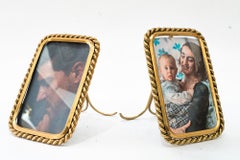 2x Small Art Deco picture frames with glass around 1920s