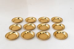 12x art deco brass Coaster Vienna Around 1920s