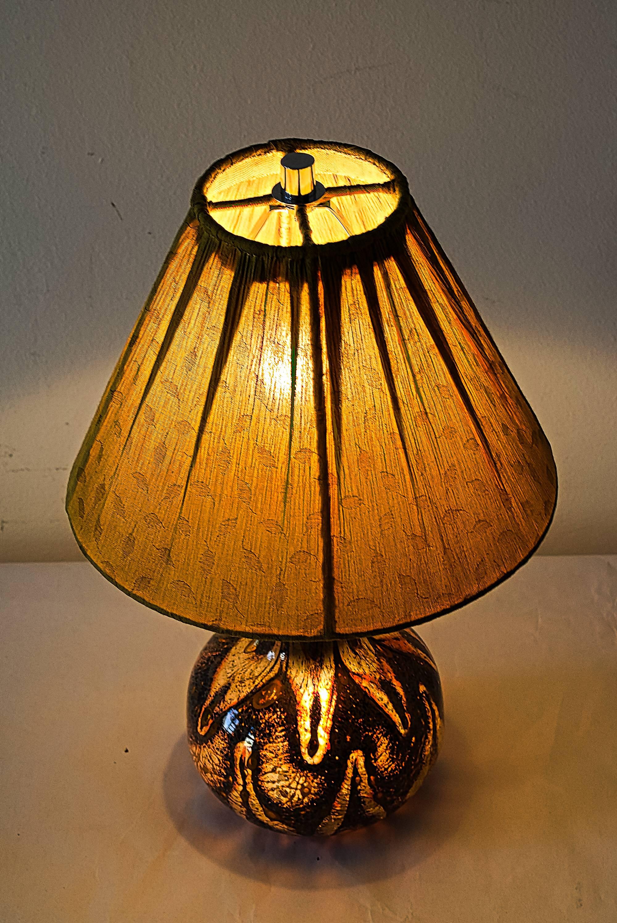 Art Deco Ikora Glass Table Lamp, WMF, German, 1930s