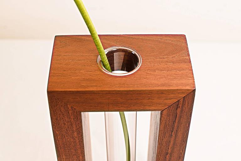 Danish Teak Wood Vase, circa 1960s For Sale at 1stdibs