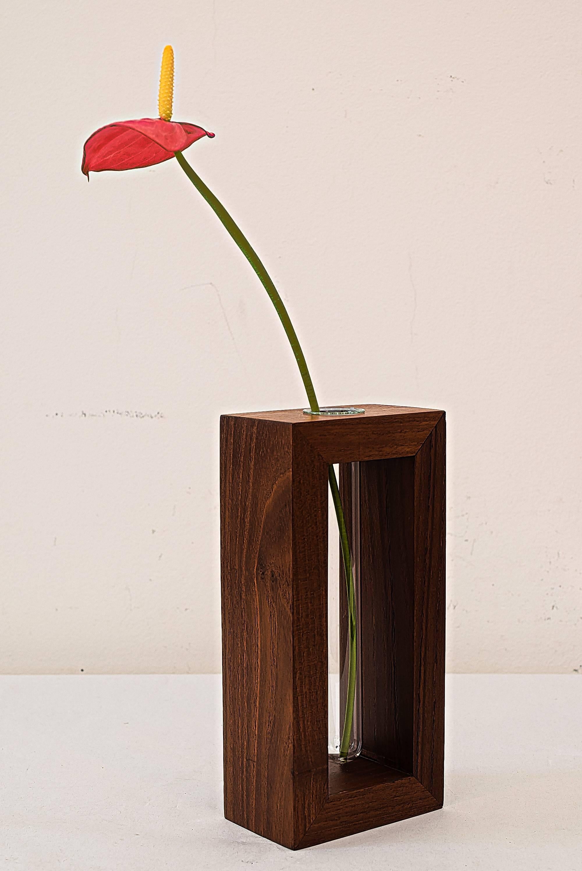 Mid-20th Century Danish Teak Wood Vase, circa 1960s For Sale