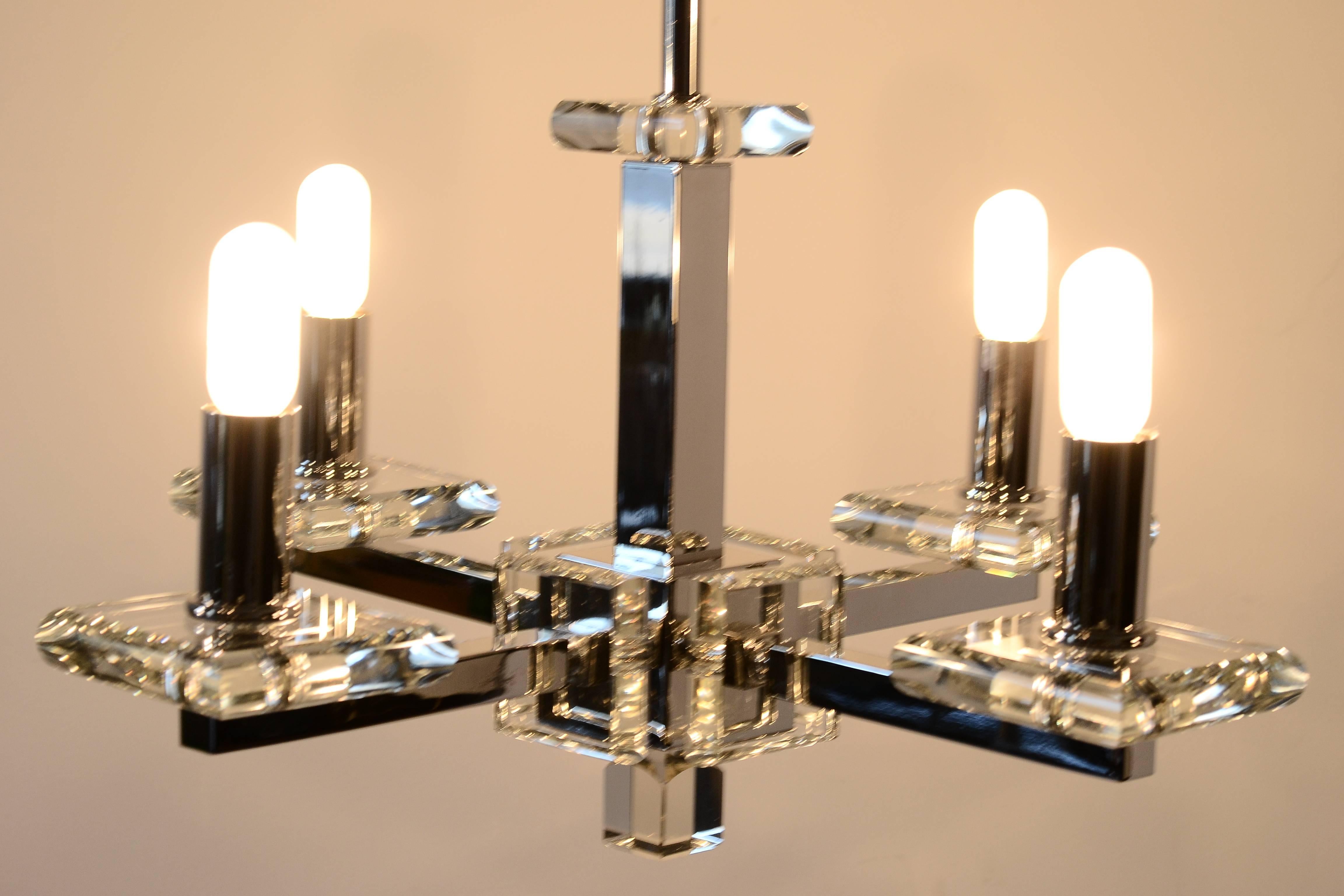 Mid-20th Century Nice Chandelier by Bakalowits, circa 1930s For Sale