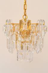 J. T. Kalmar Thick Textured Clear Glass Chandelier