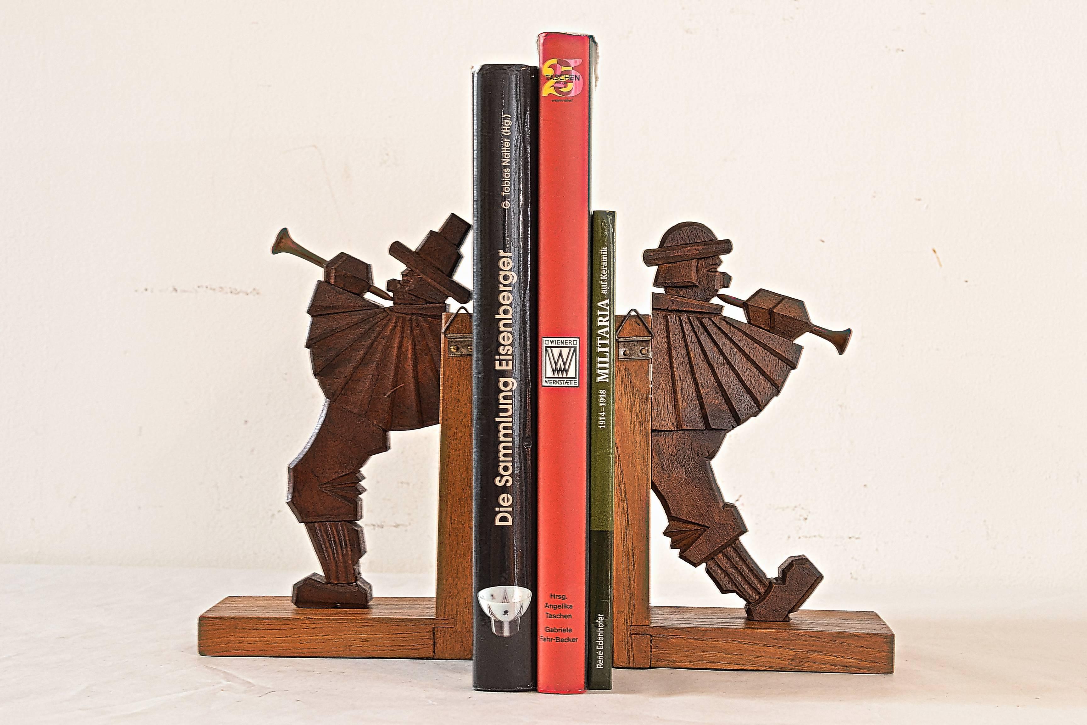 Two Art Deco Bookends Carved, circa 1930s 2