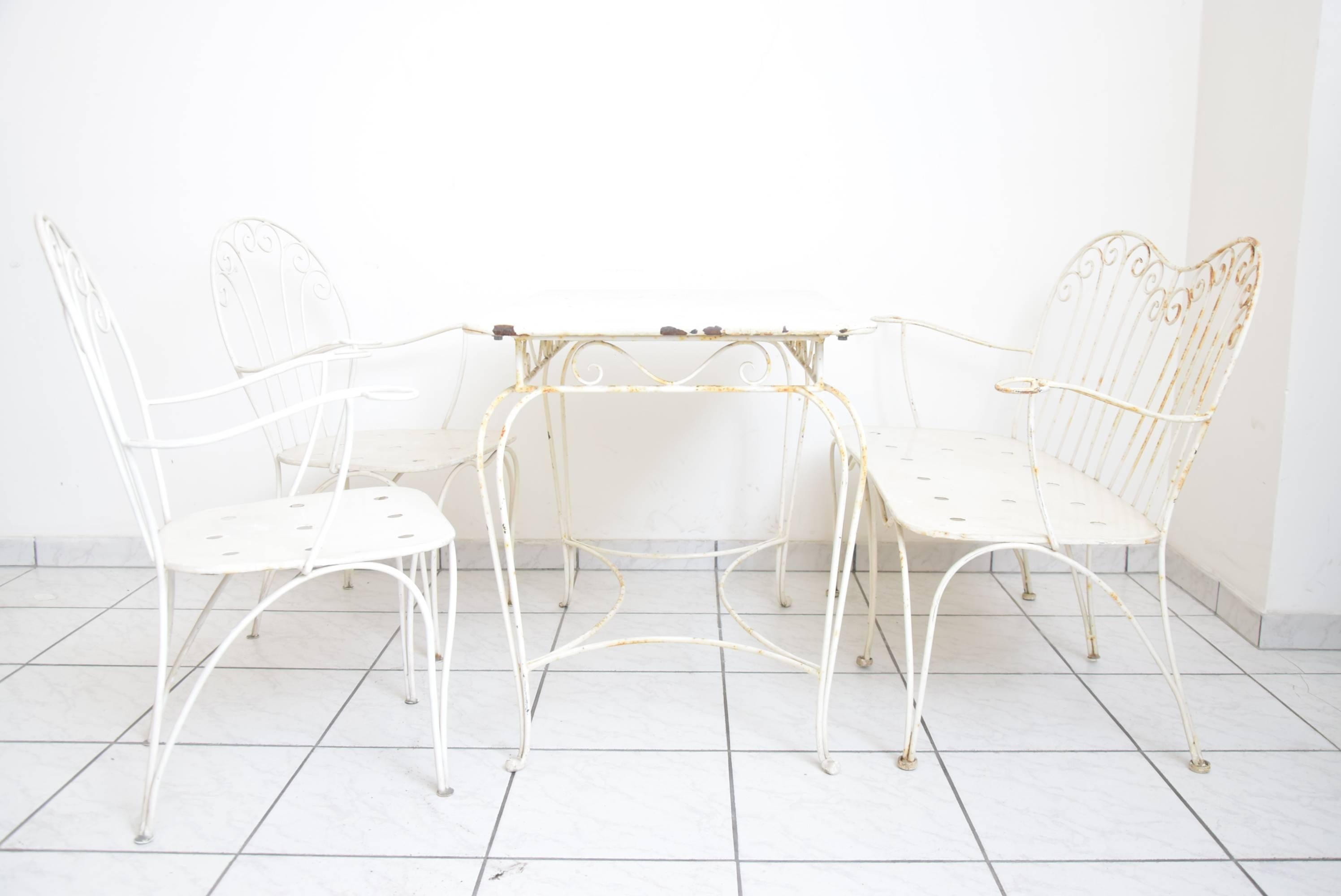 Austrian Garden Seating Group by Stanislaus Karasek & Co, 1950s, Austria For Sale