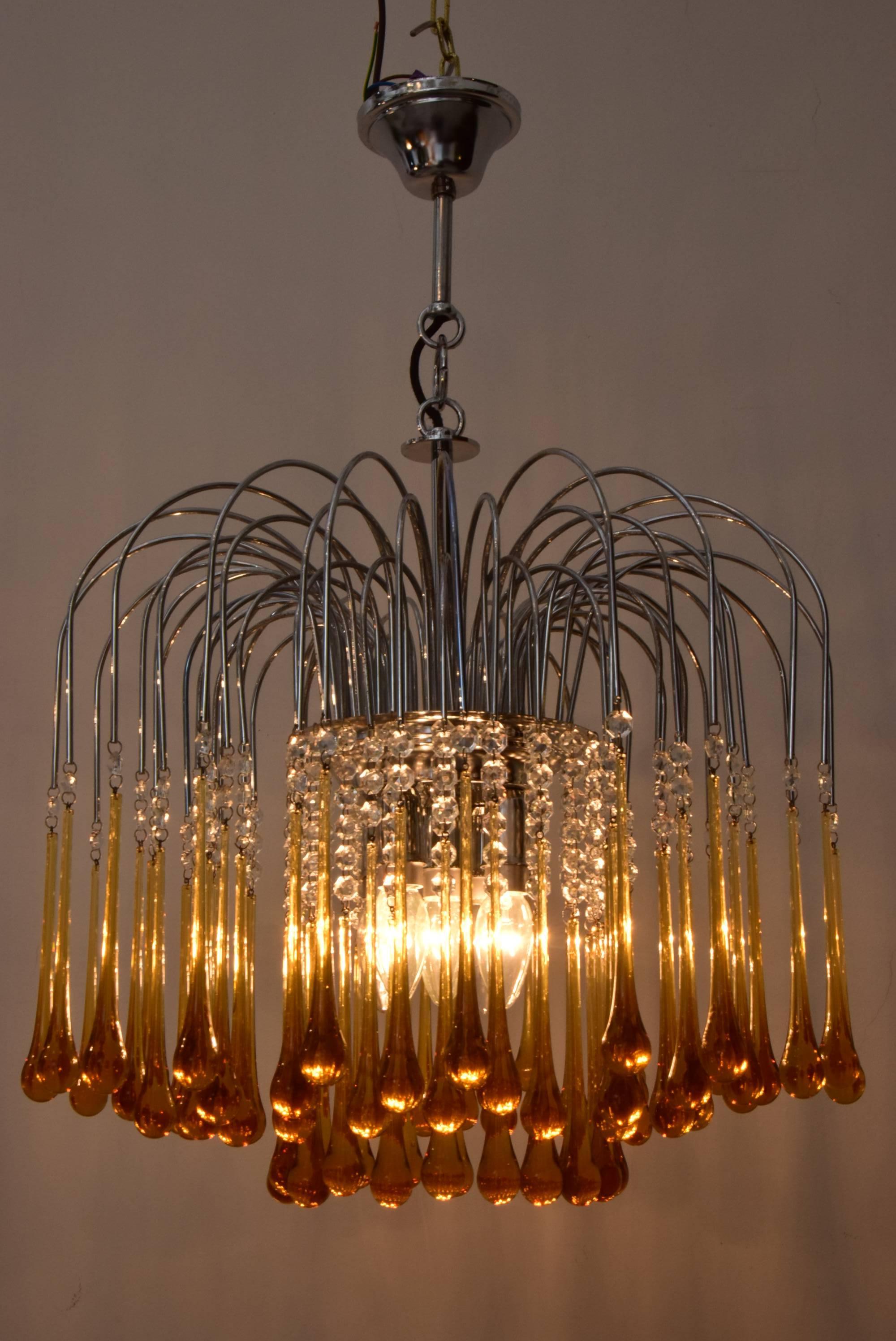 Two Murano Chandelier in the style of Venini, 1960s In Excellent Condition In Wien, AT