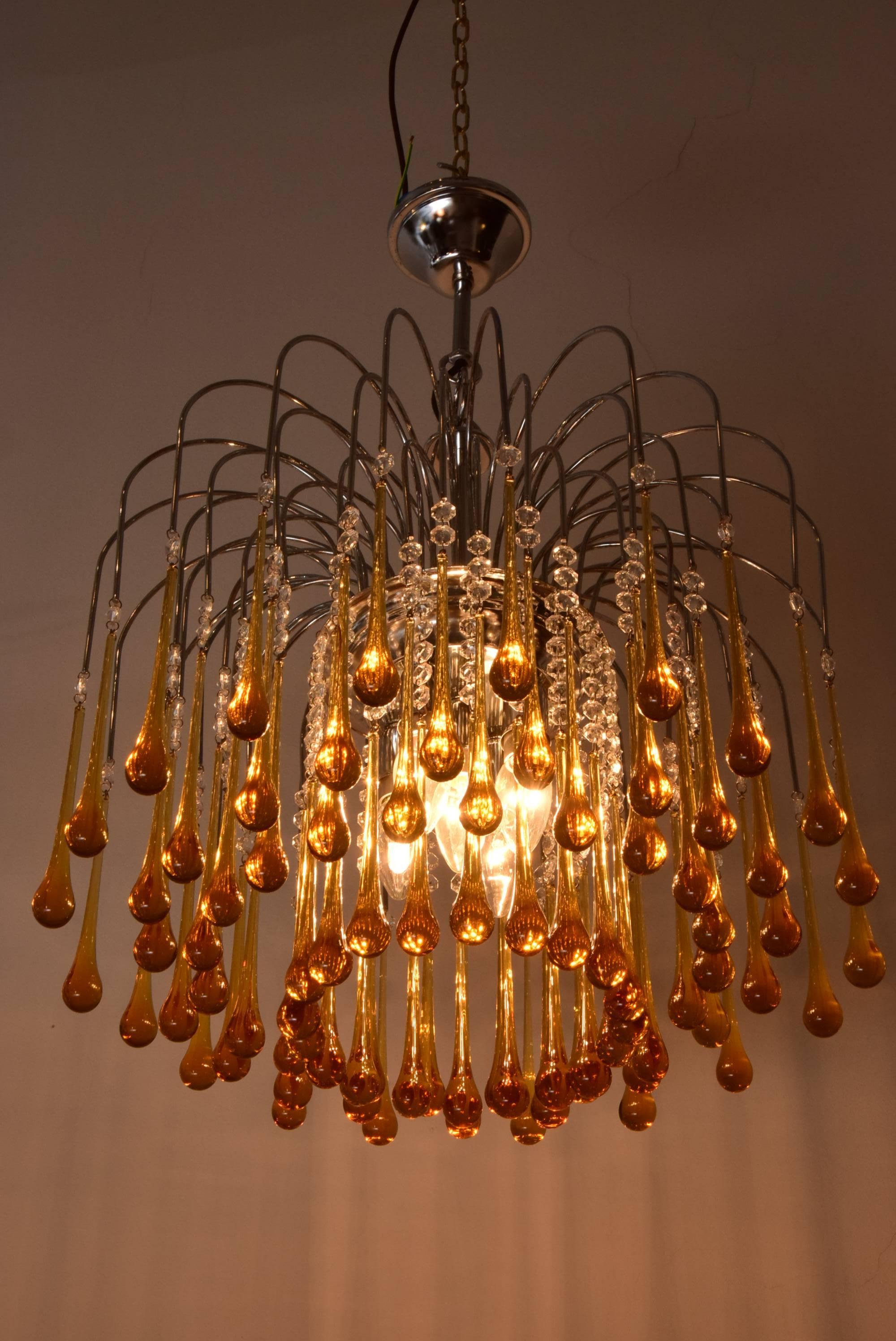 Two Murano Chandelier in the style of Venini, 1960s 2