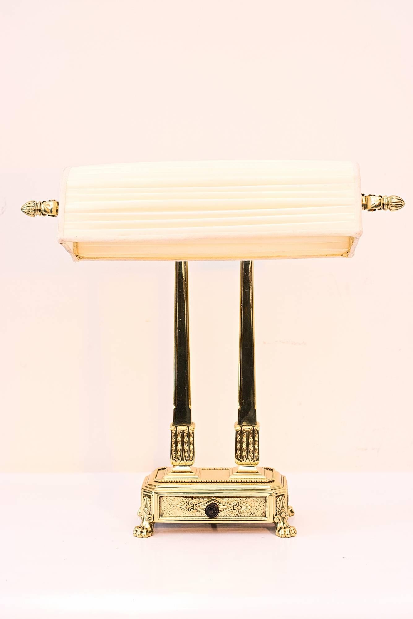 Austrian Historistic Banker Desk Lamp, circa 1890s