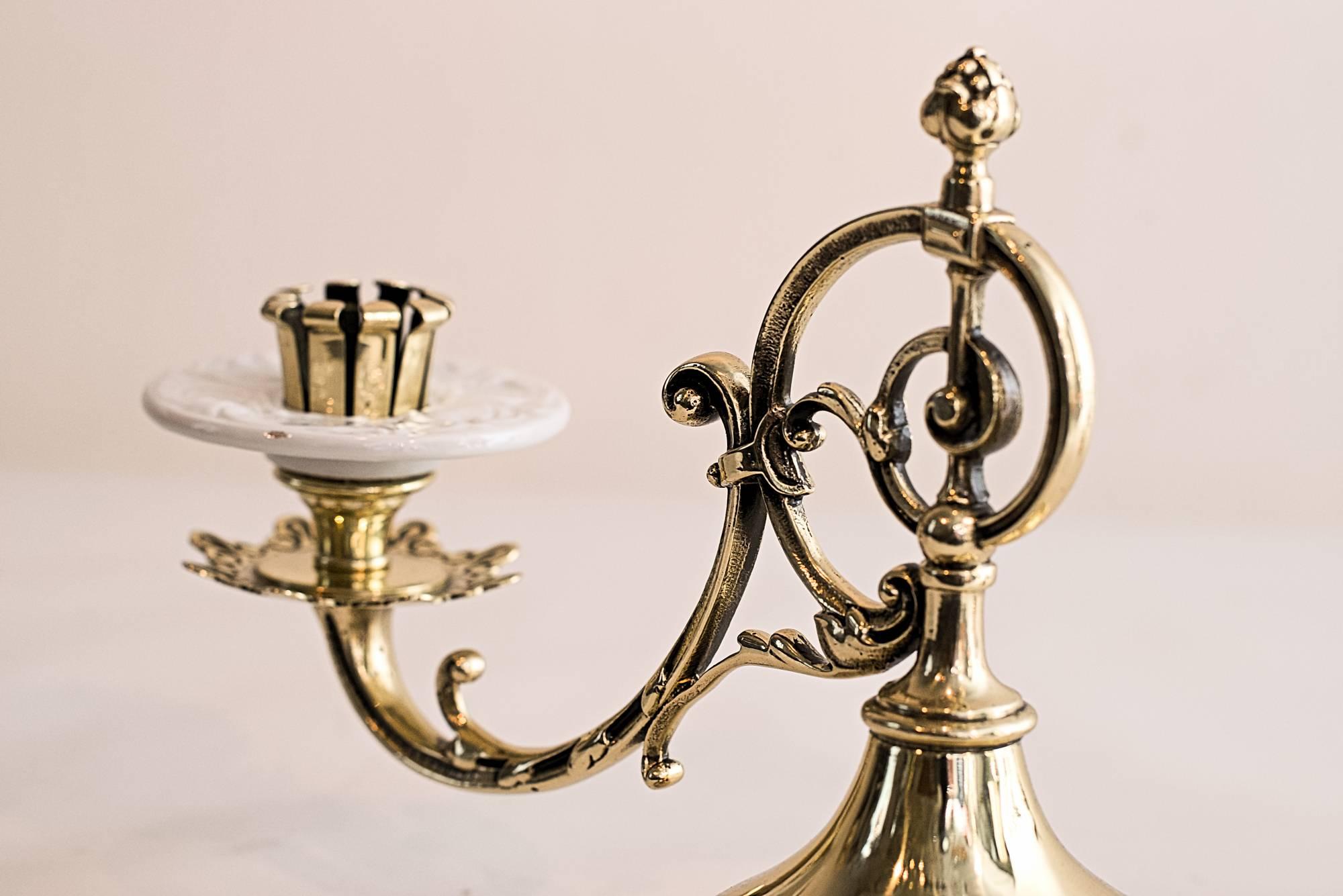 Austrian Two Historistic Candleholder For Sale
