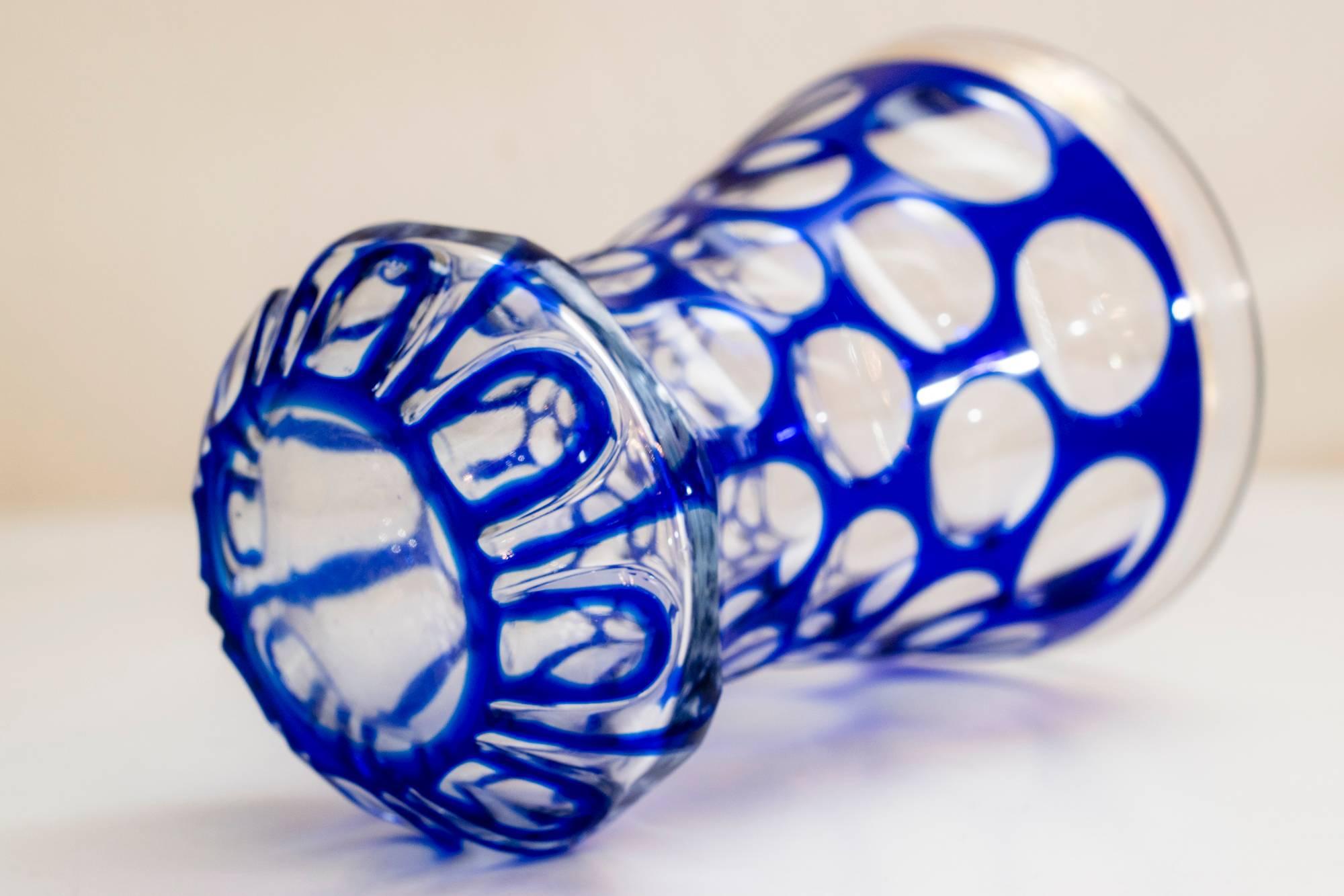 Czech Biedermeier Glass Goblet For Sale