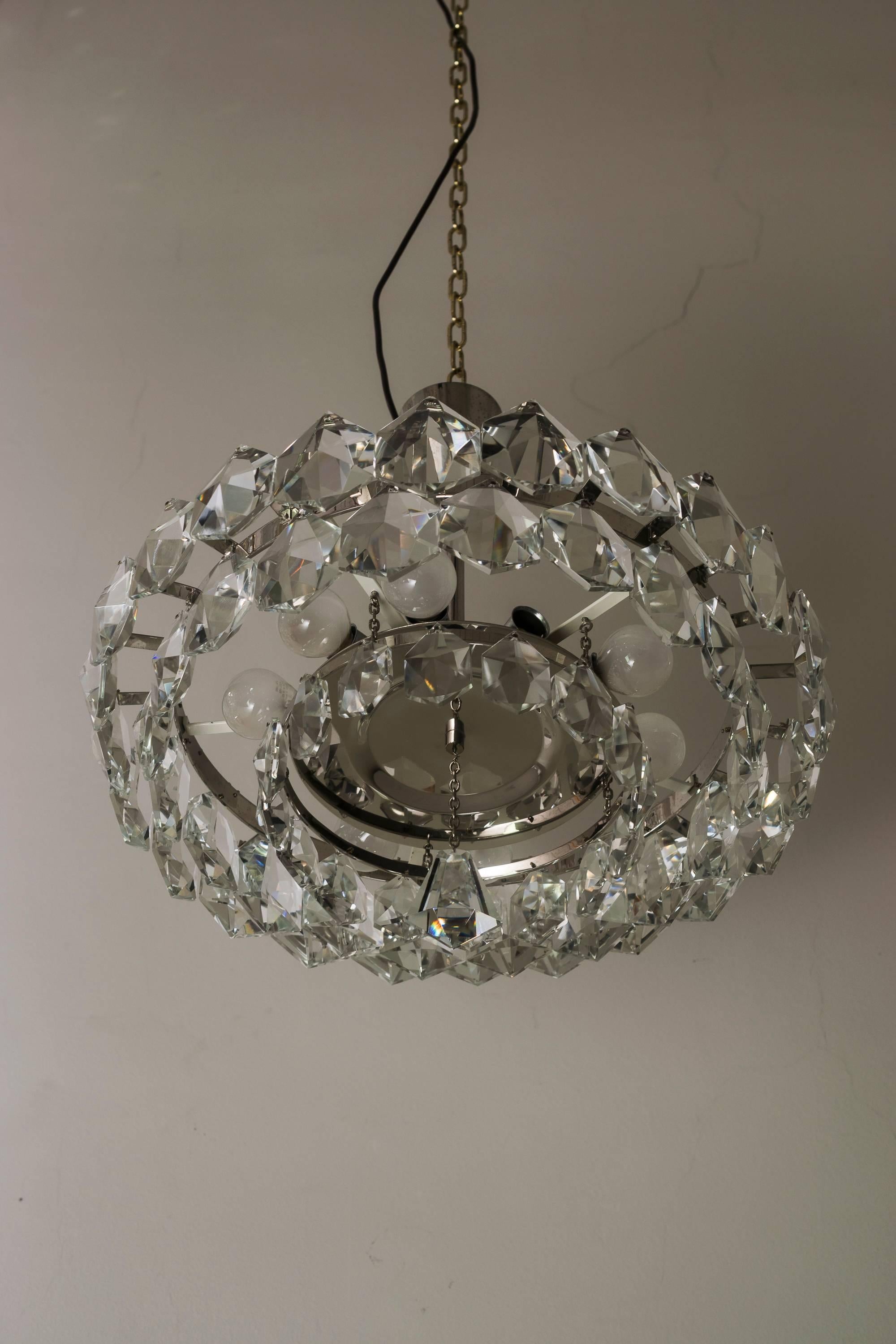 Mid-20th Century Very Beautiful Bakalowits Chandelier For Sale