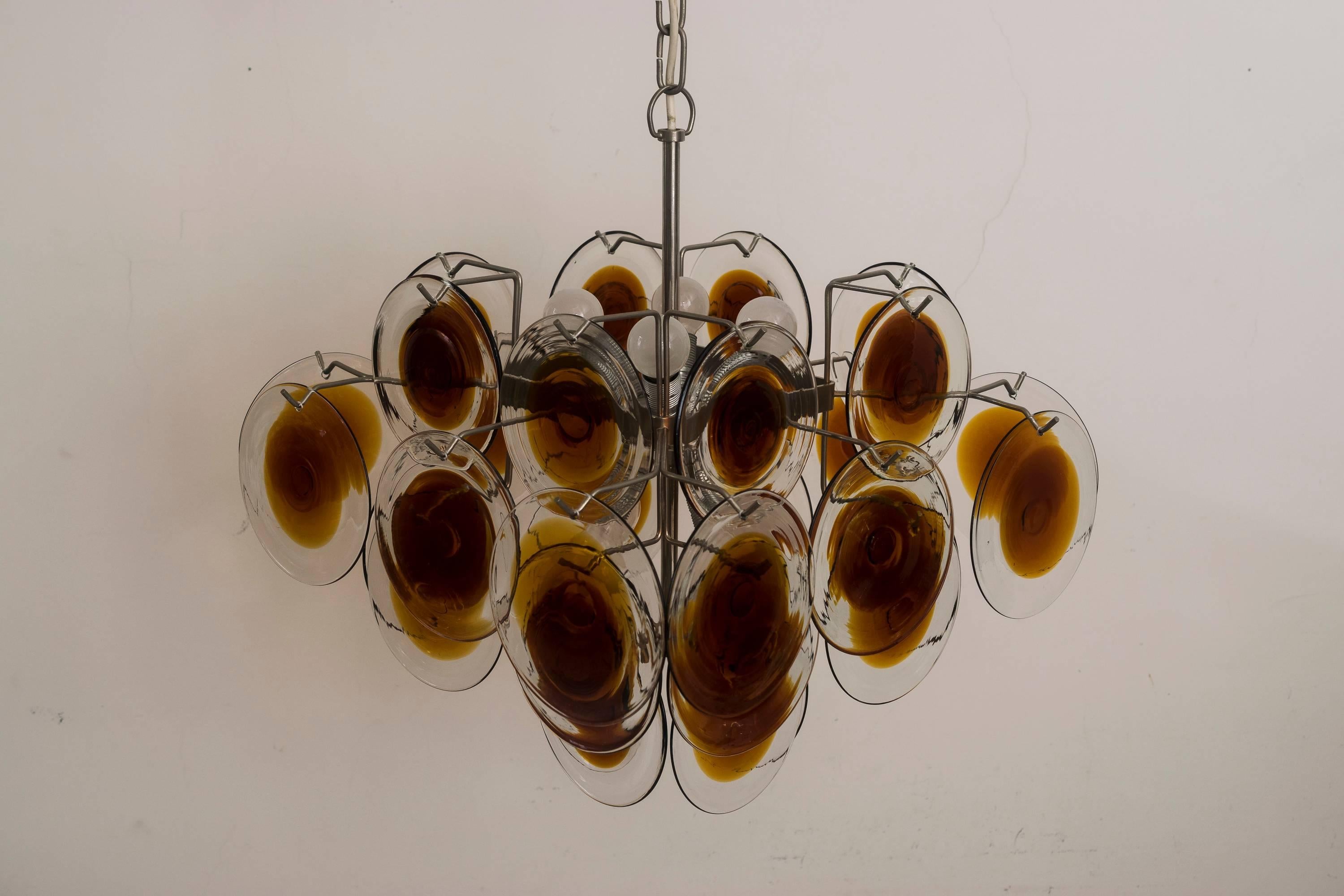 Italian Vistosi Murano Chandelier