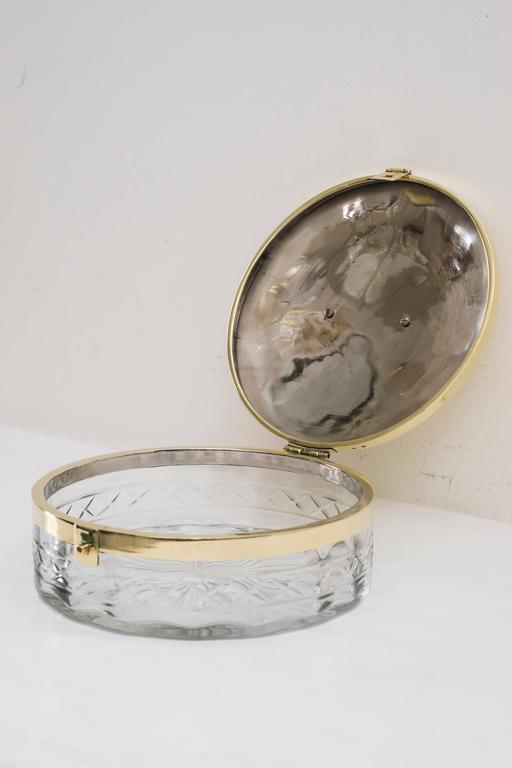 Rare Art Deco Glass Bread Box, circa 1920 For Sale at 1stDibs