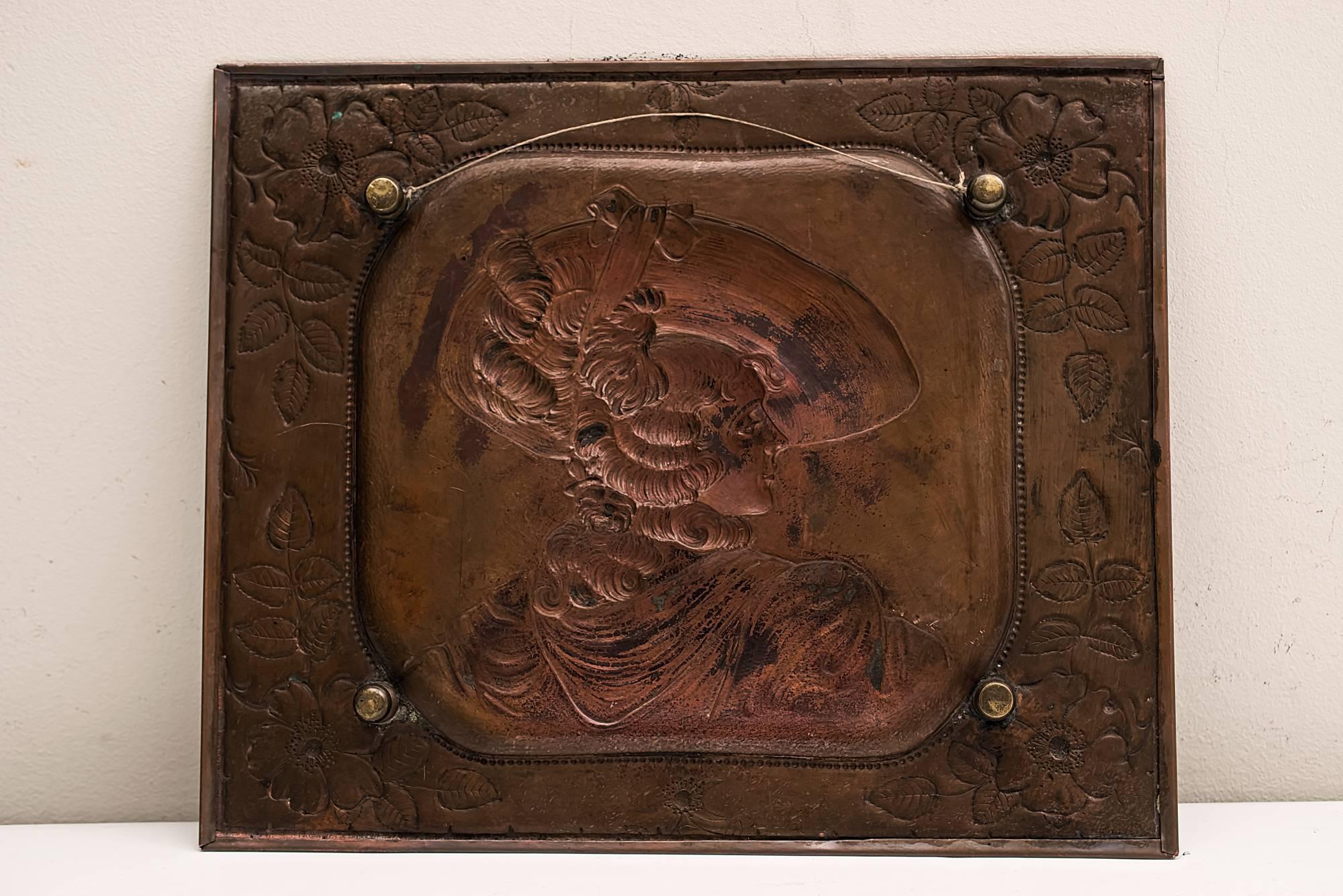Early 20th Century Copper Relief, circa 1905 For Sale