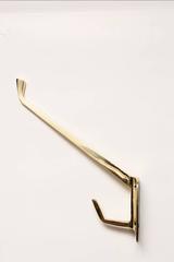 Six Art Deco Brass Wall Hooks