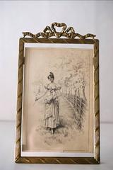 Art Nouveau Brass Picture Frame