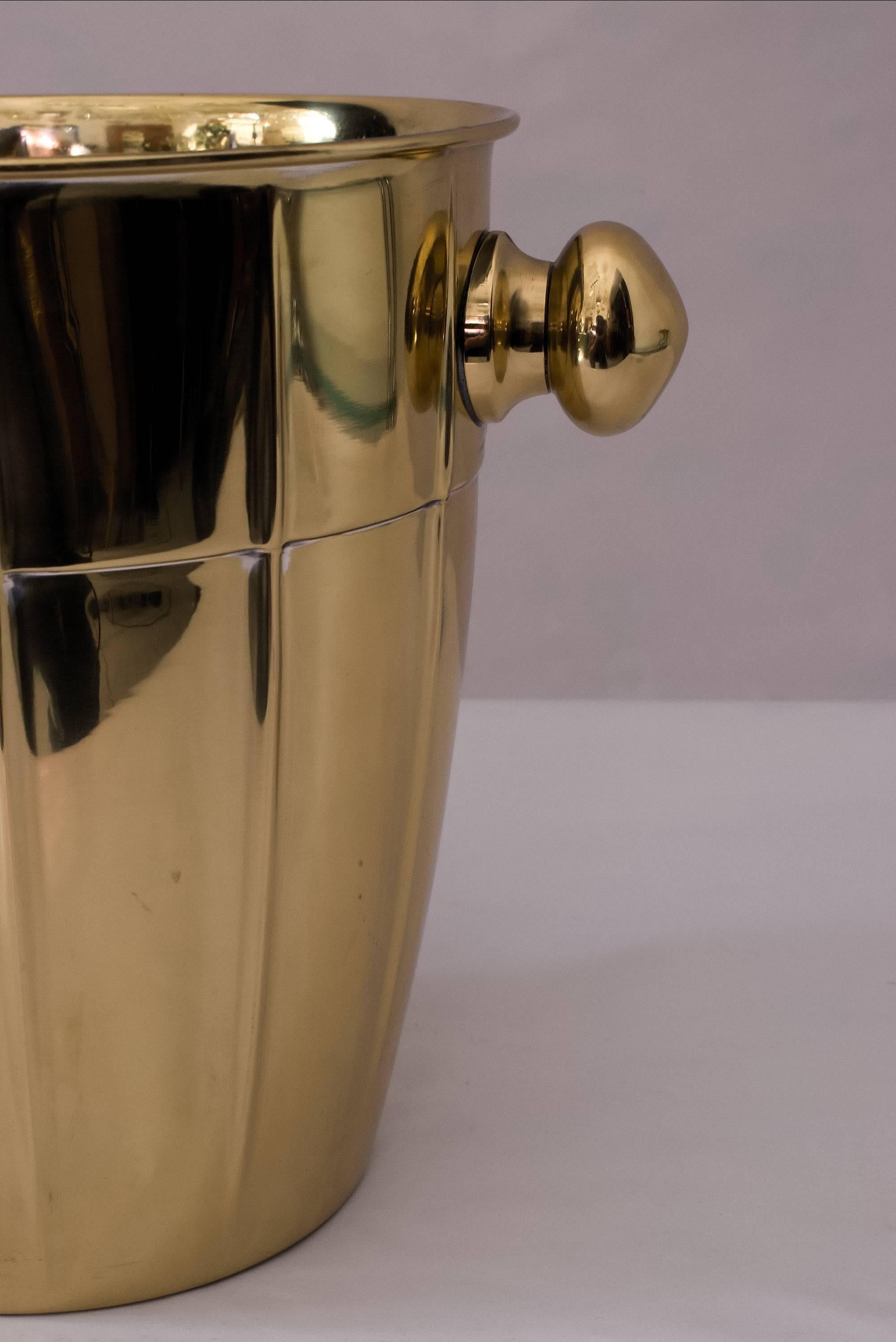 Jugendstil Art Nouveau Brass Champagne Cooler