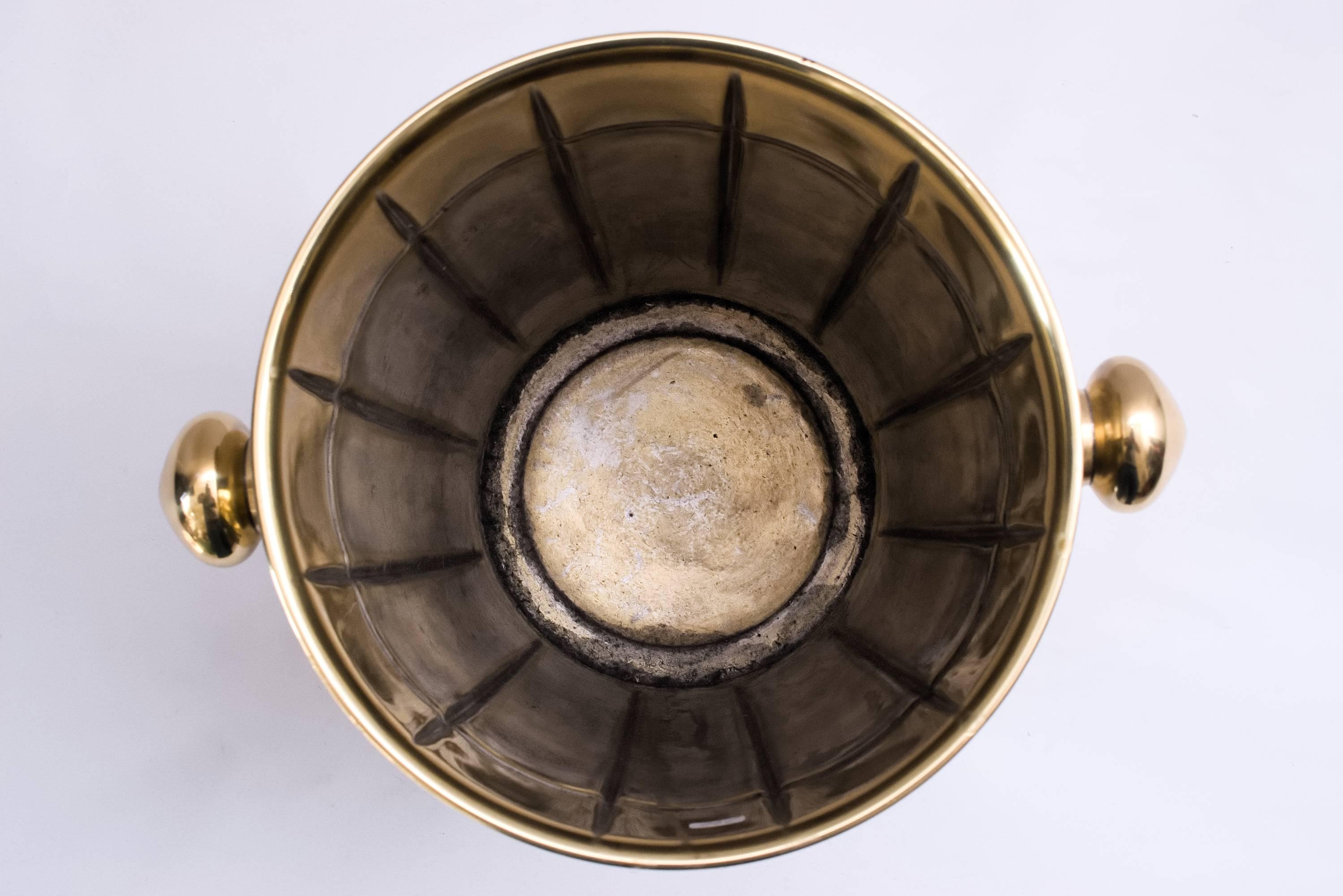 Austrian Art Nouveau Brass Champagne Cooler