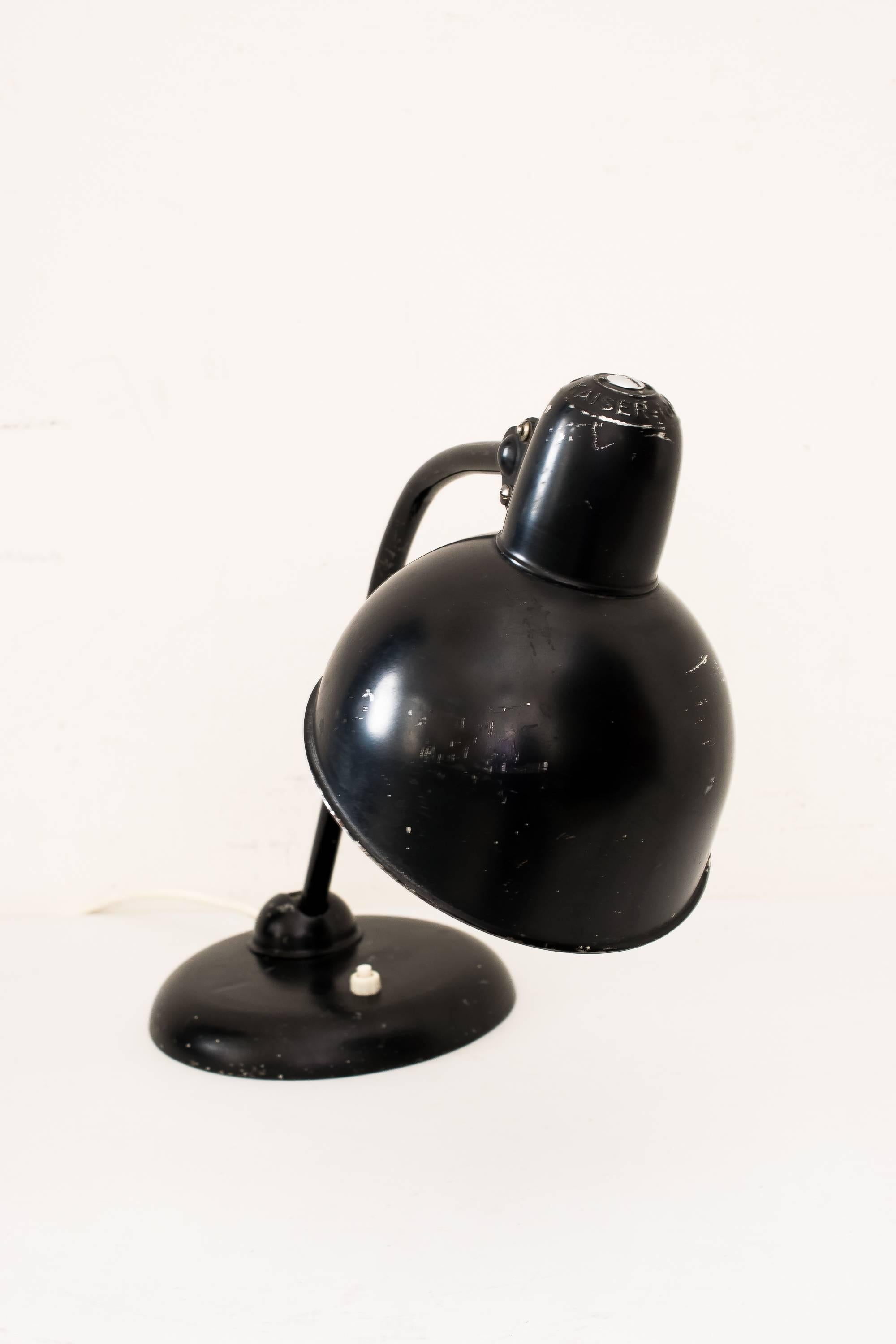 Blackened Table Lamp by Christian Dell For Sale