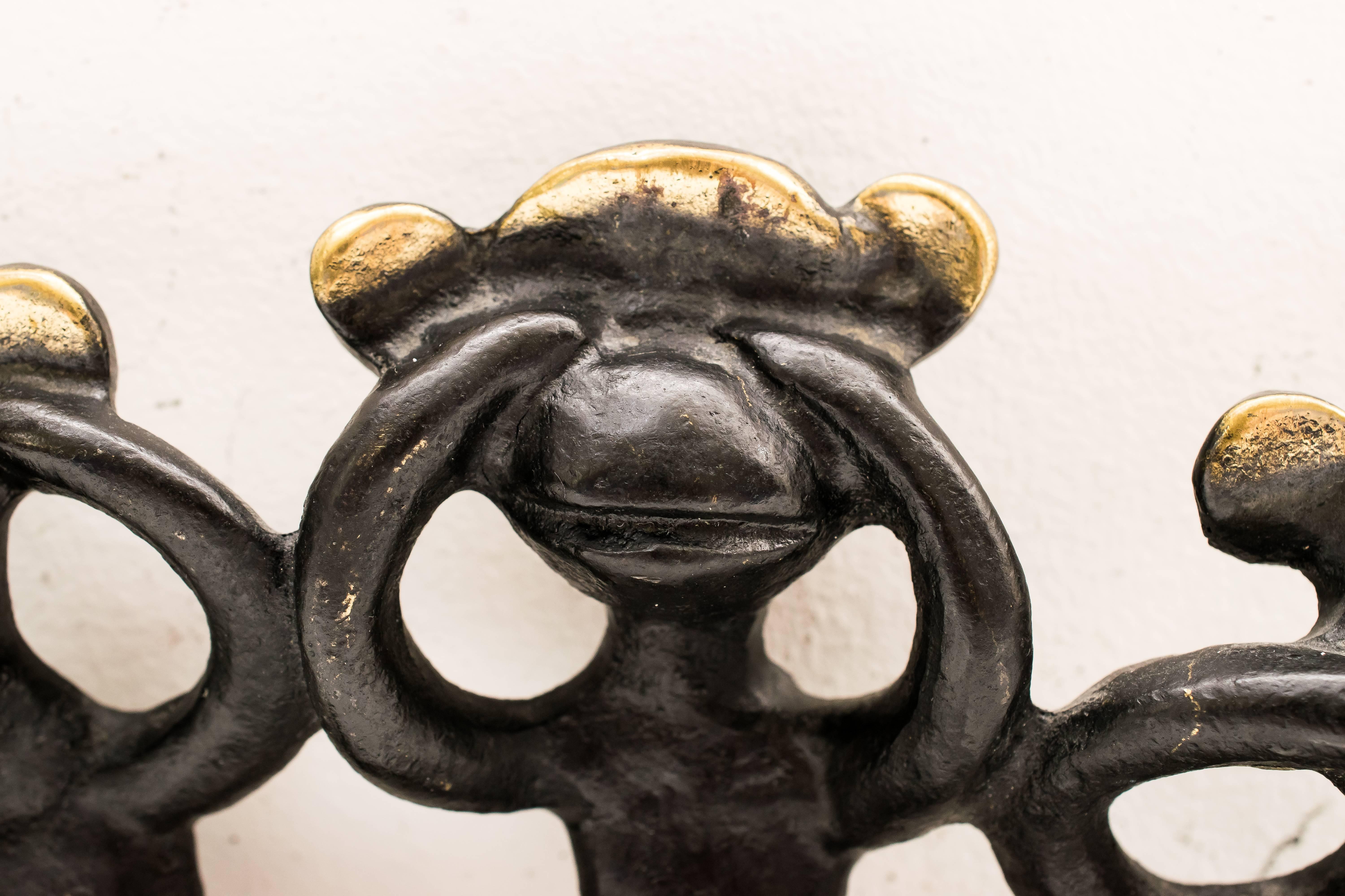 Rare Walter Bosse Key Hanger Monkeys In Excellent Condition For Sale In Wien, AT