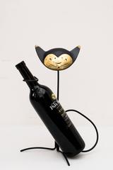 Big Brass Cat Bottle Holder by Walter Bosse, circa 1950s