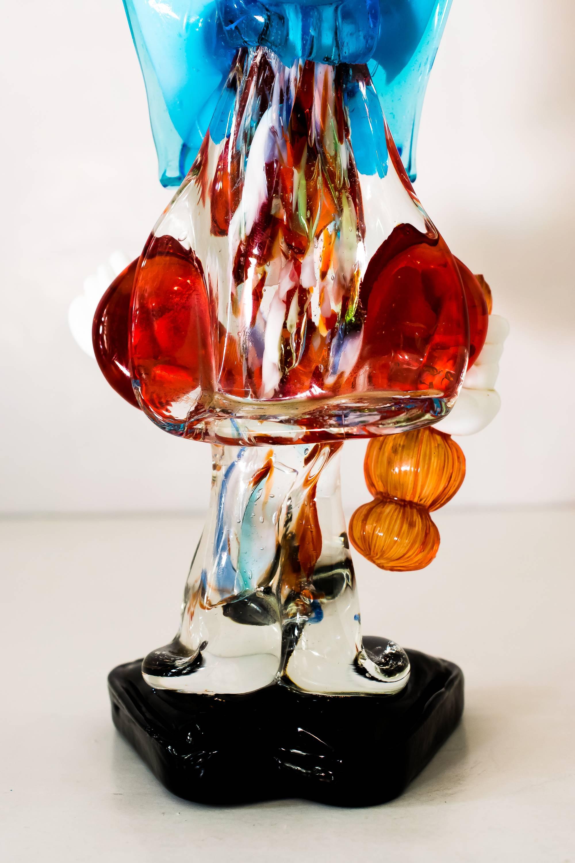 Murano Glass Clown Italy, 1950s In Excellent Condition In Wien, AT