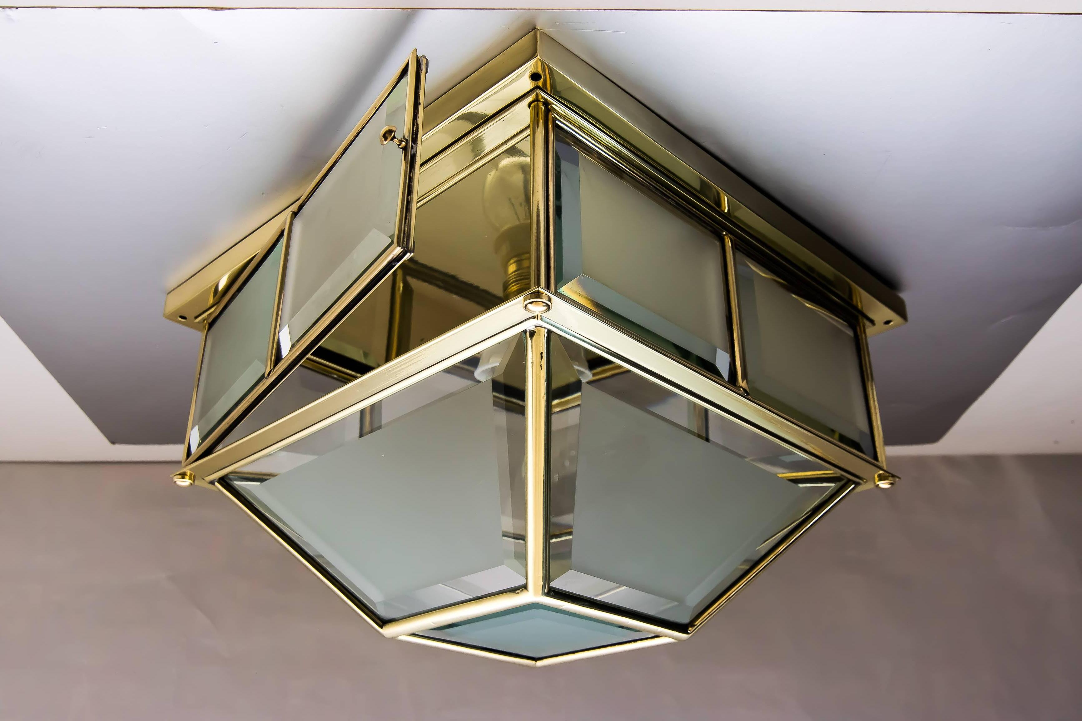 Art Nouveau Ceiling Lamp, circa 1910s In Excellent Condition In Wien, AT