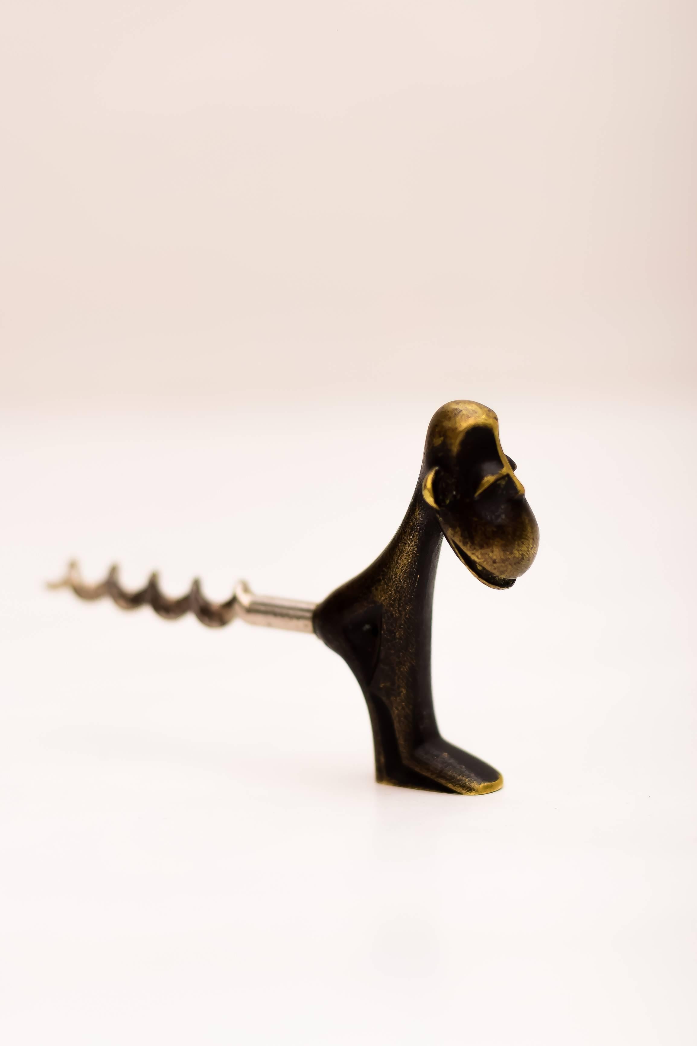 Austrian Monkey Cork Screw by Richard Rohac, Vienna, 1950s For Sale