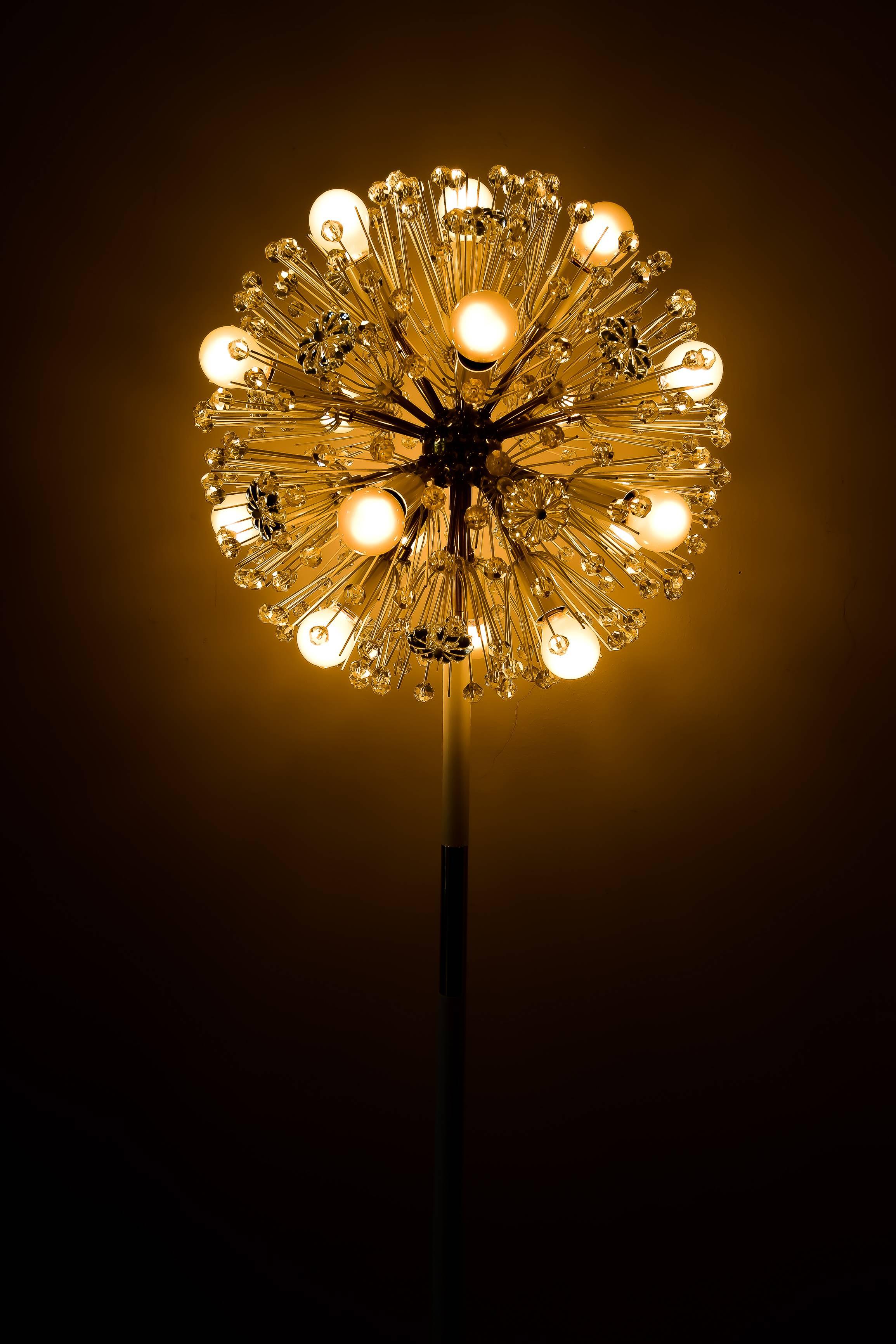 Autrichien Rare lampadaire « Spoutnik » d'Emil Stejnar pour Rupert Nikoll, années 1950 en vente