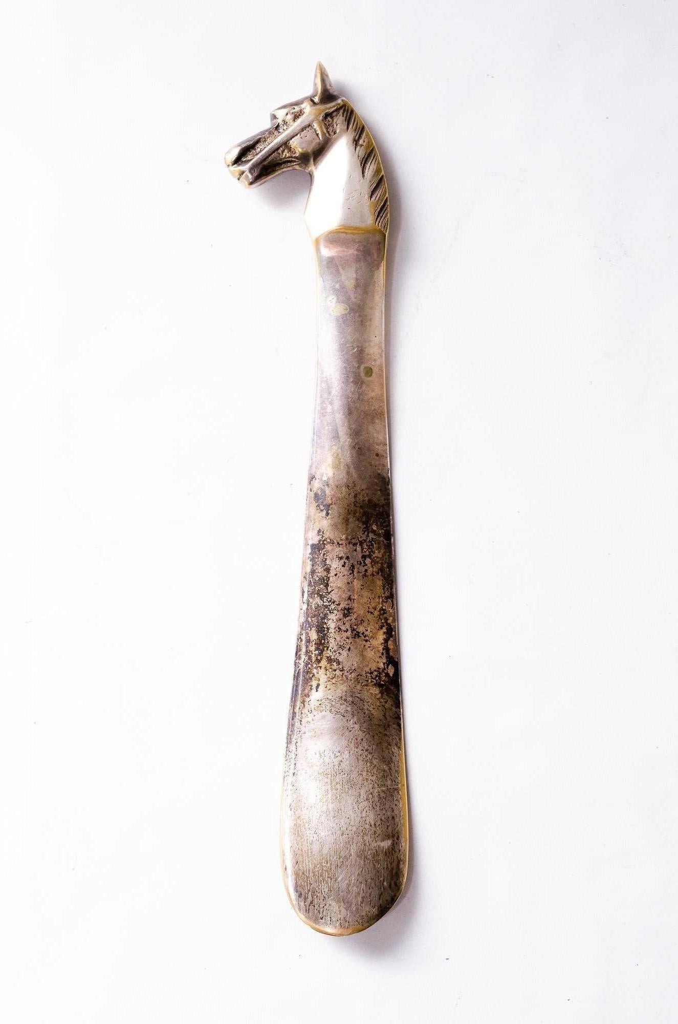 Shoe horn silvered
Brass silvered
Original condition.