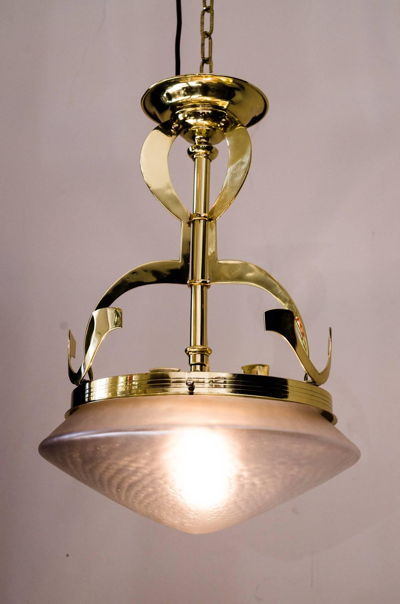 Lacquered Very Beautiful Jugendstil Ceiling Lamp, circa 1908