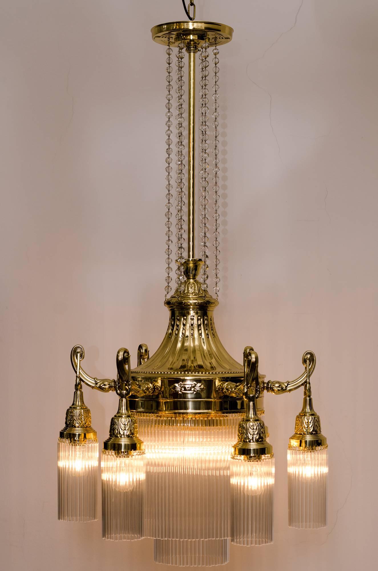 Lacquered Very Beautiful Historistic Chandelier, circa 1890s
