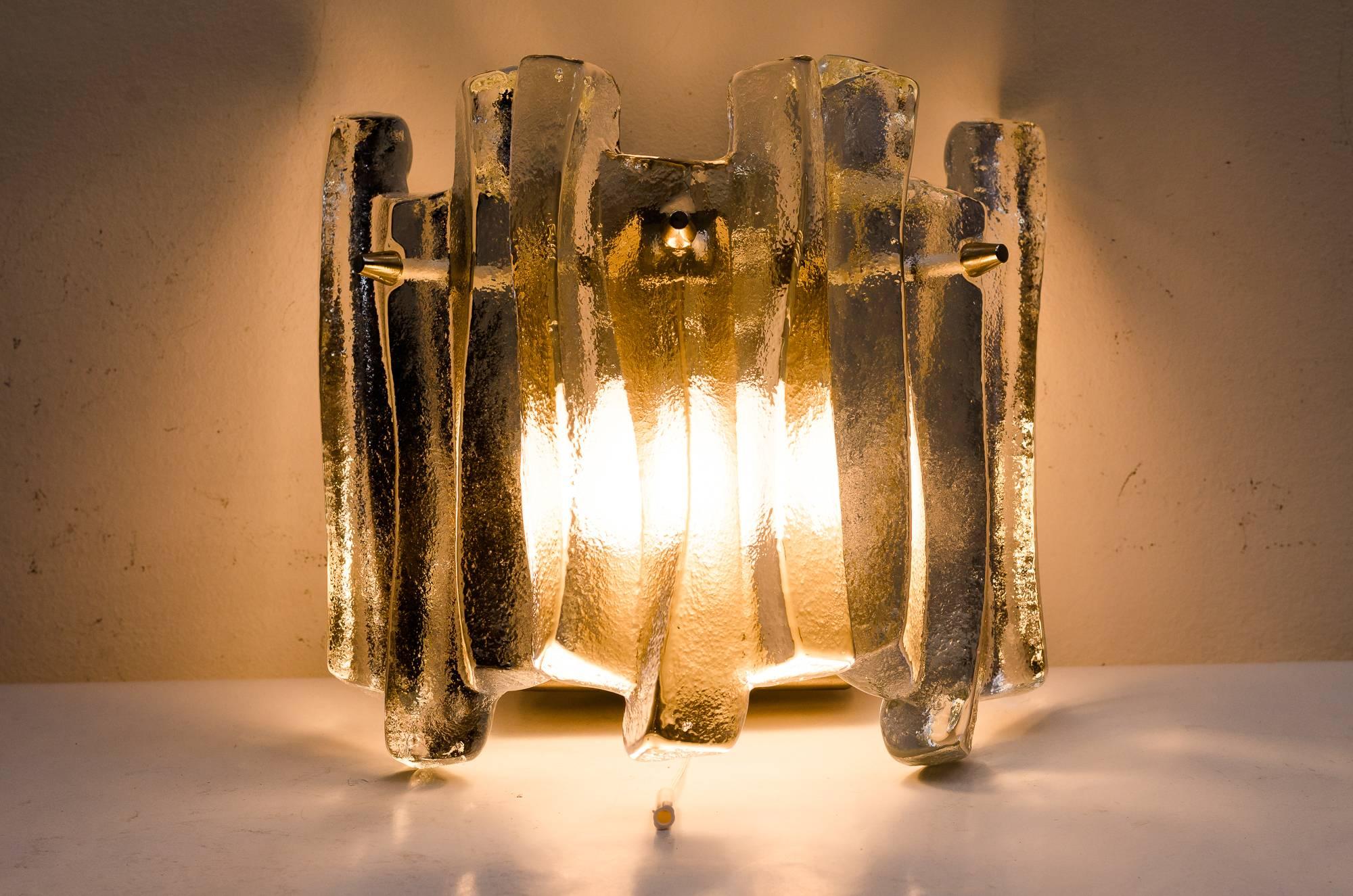 Kalmar Sconce with Frosted Glass, circa 1950s In Excellent Condition In Wien, AT