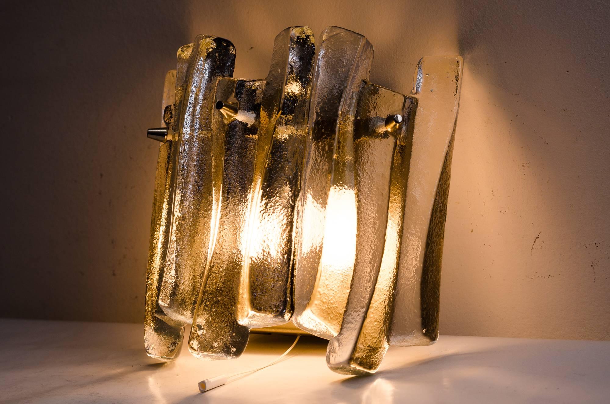 Kalmar Sconce with Frosted Glass, circa 1950s 1