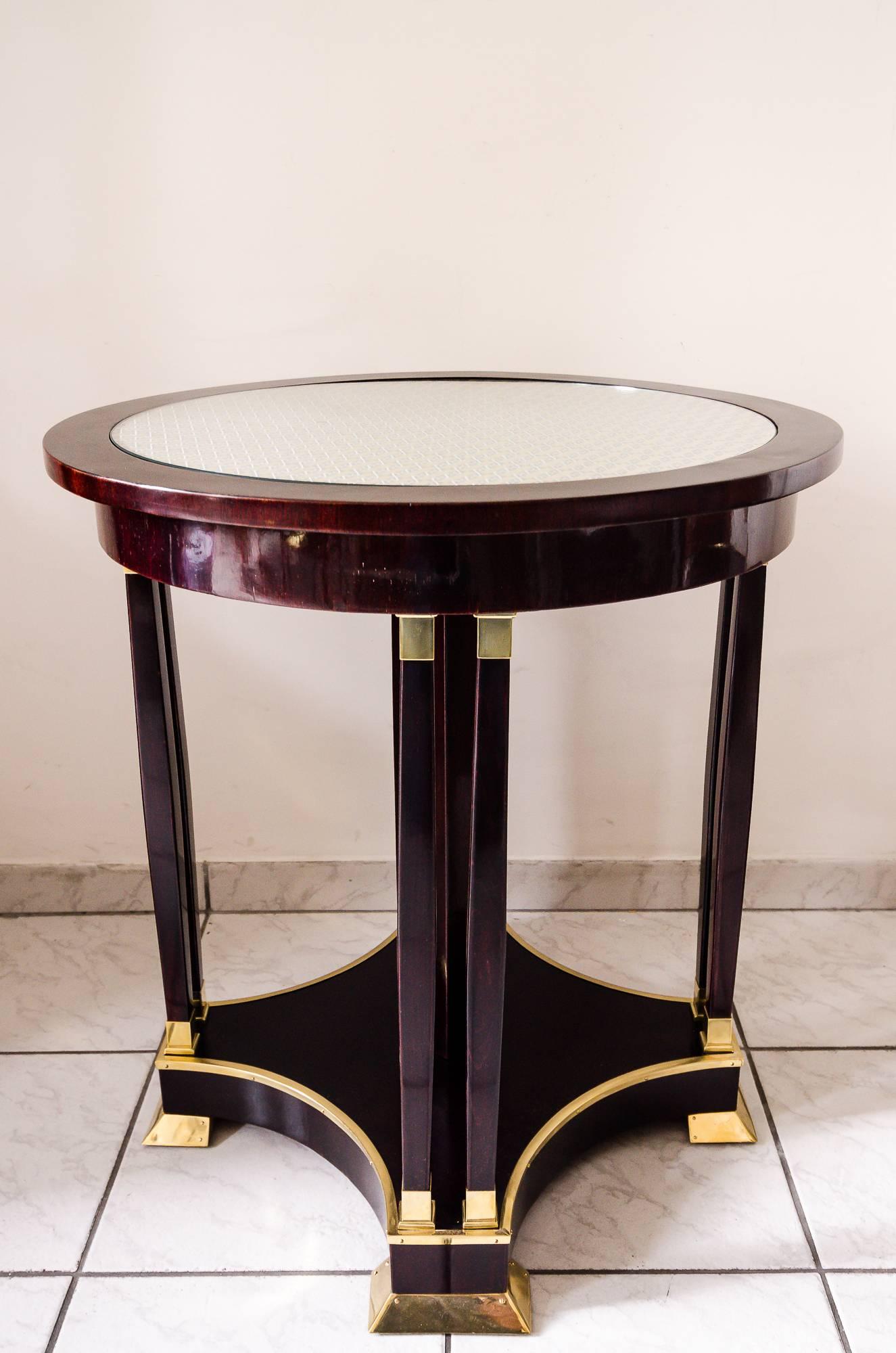 Polished Jugendstil Table Mahogany, circa 1910s