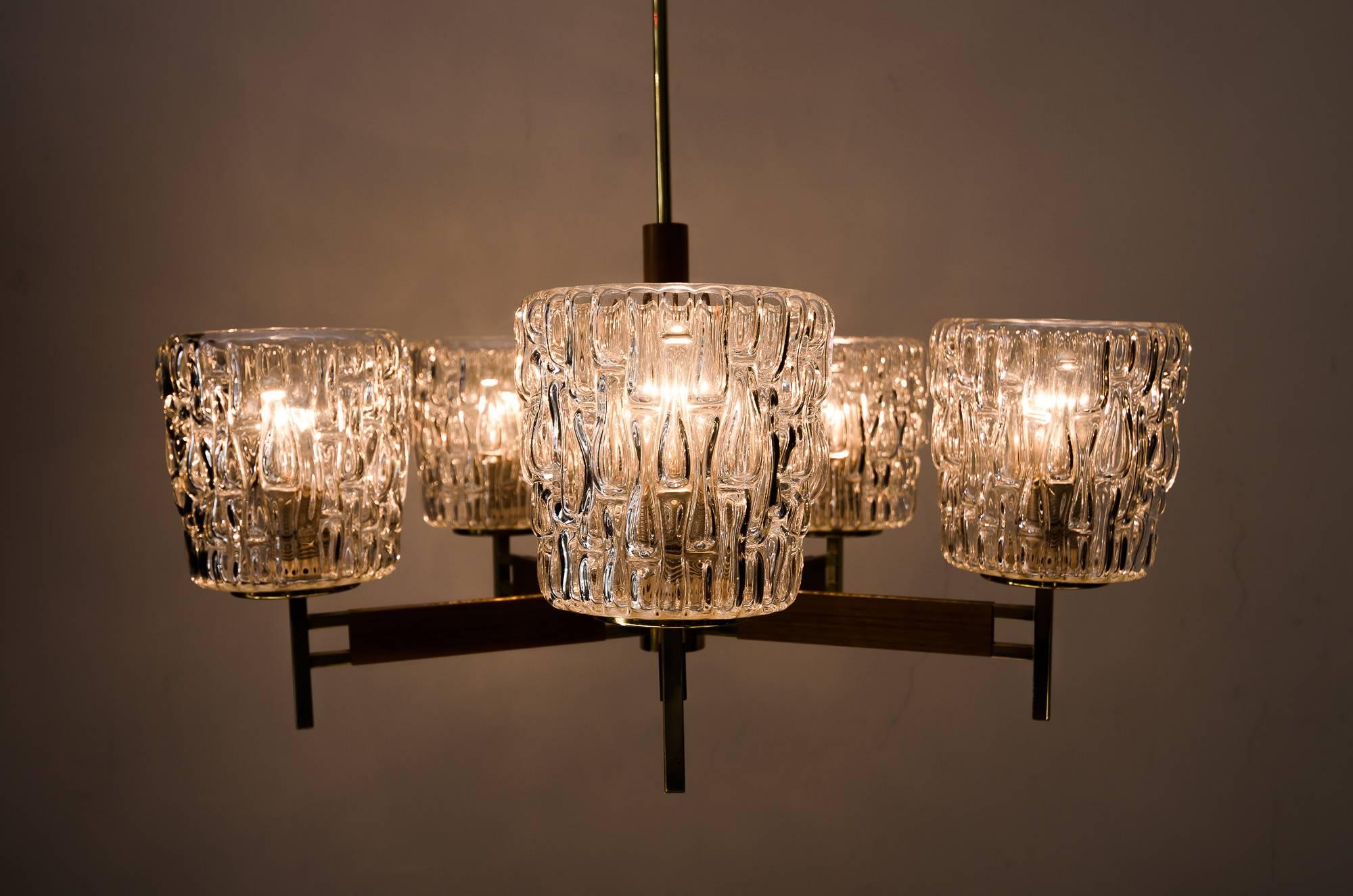 Chandelier by Rupert Nikoll, 1950s In Excellent Condition In Wien, AT