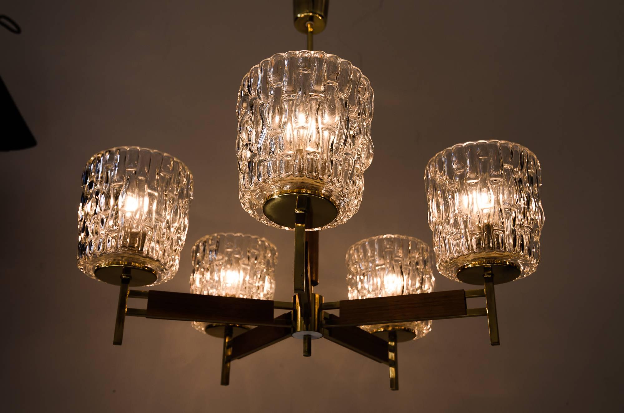 Chandelier by Rupert Nikoll, 1950s (Mitte des 20. Jahrhunderts)