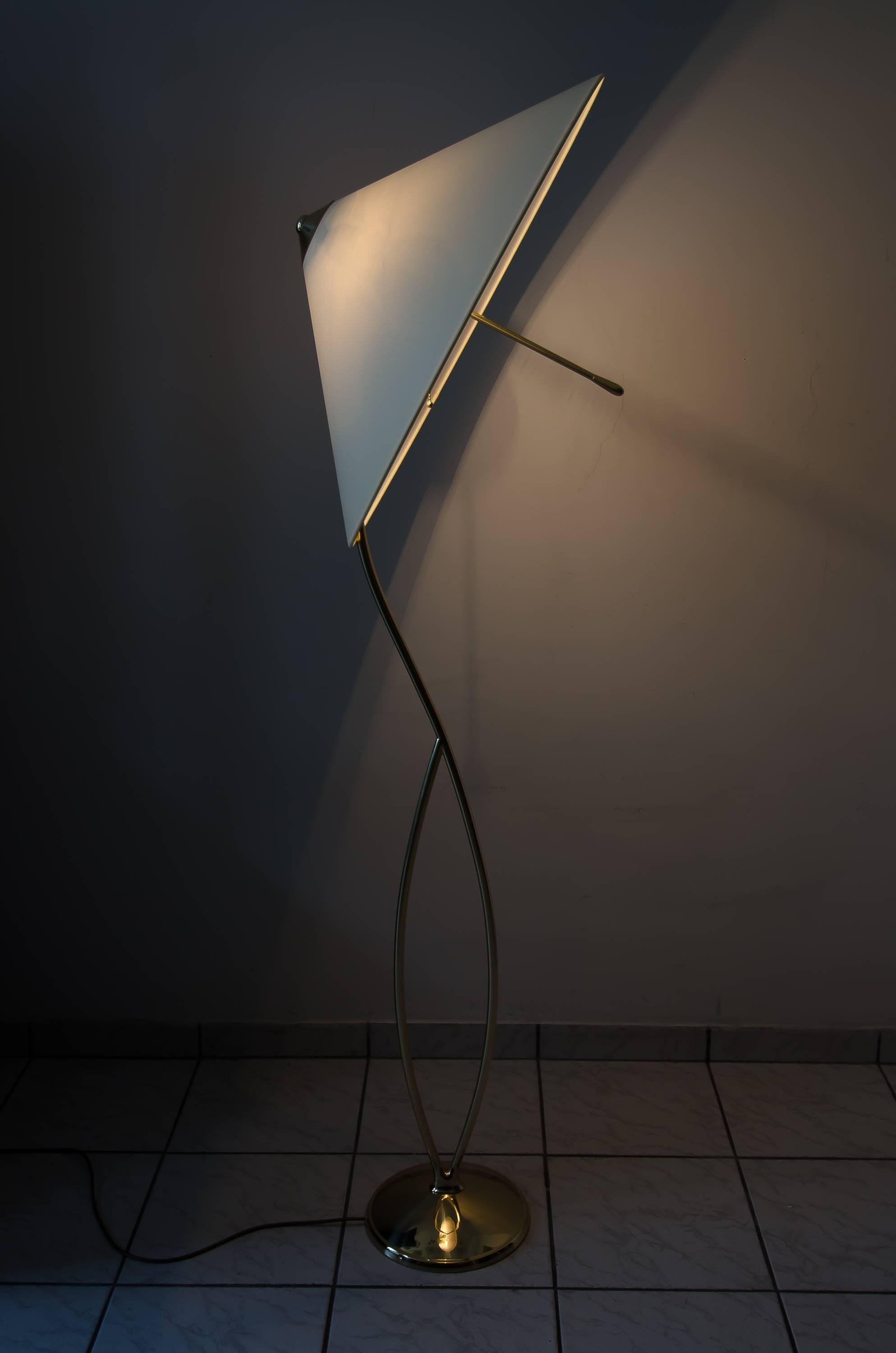 Very Beautiful Swivelling Floor Lamp Attributed to Rupert Nikoll 1